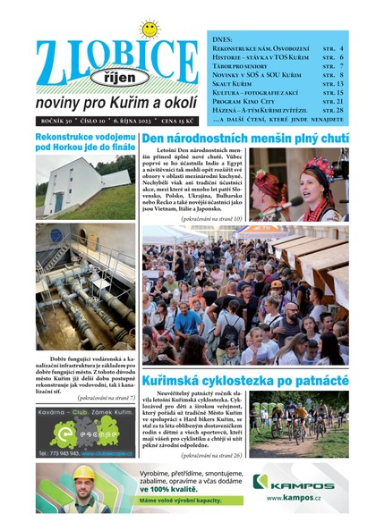 E-magazín Zlobice – noviny pro Kuřim a okolí 10/2023 - Noviny Zlobice