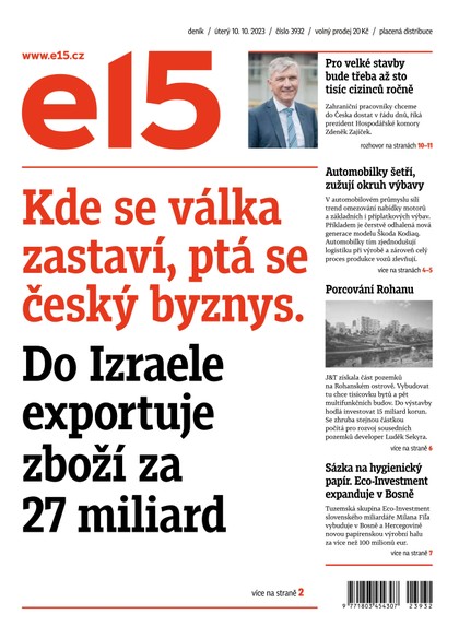 E-magazín E15 - 10.10.2023 - CZECH NEWS CENTER a. s.