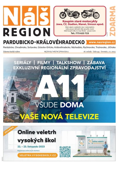 E-magazín Náš Region - Pardubicko/Královéhradecko 44/2023 - A 11 s.r.o.