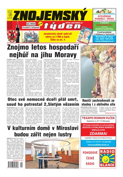 E-magazín Znojemský týden 45/2023 - Znojemský týden