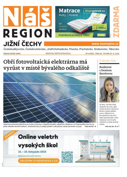 E-magazín Náš Region - Jižní Čechy 46/2023 - A 11 s.r.o.