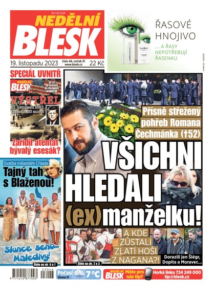 E-magazín Nedělní Blesk - 19.11.2023 - CZECH NEWS CENTER a. s.