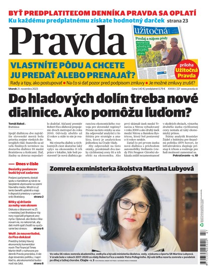 E-magazín Denník Pravda 21. 11. 2023 - OUR MEDIA SR a. s.