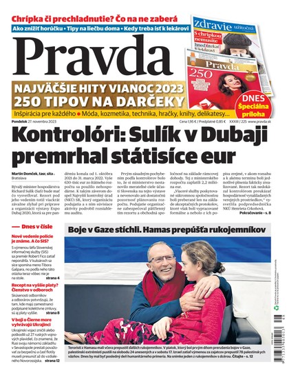 E-magazín Denník Pravda 27. 11. 2023 - OUR MEDIA SR a. s.
