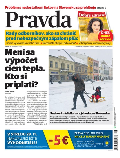 E-magazín Denník Pravda 29. 11. 2023 - OUR MEDIA SR a. s.