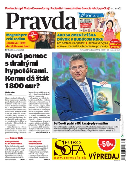 E-magazín Denník Pravda 30. 11. 2023 - OUR MEDIA SR a. s.