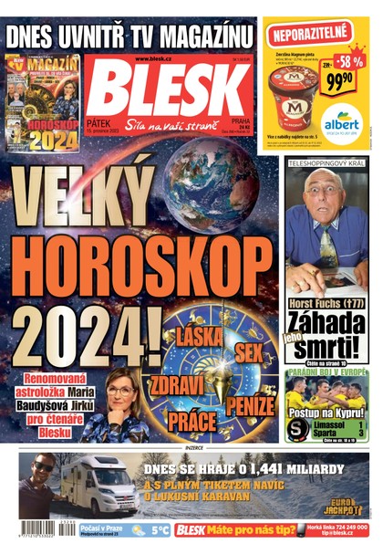 E-magazín Blesk - 15.12.2023 - CZECH NEWS CENTER a. s.