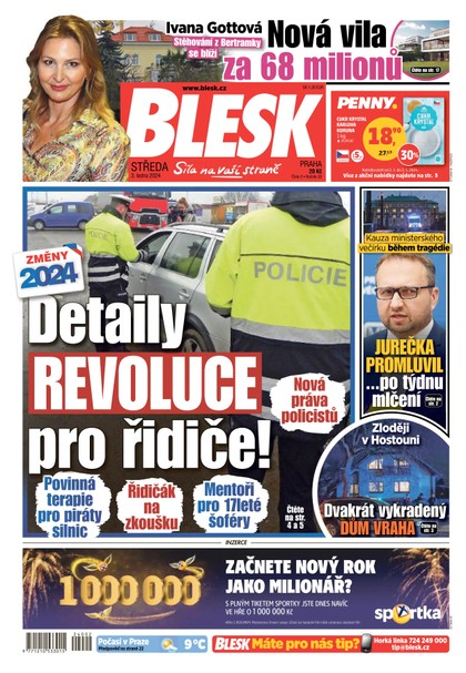 E-magazín Blesk - 3.1.2024 - CZECH NEWS CENTER a. s.