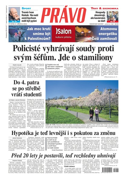 E-magazín Deník Právo - 21.3.2024 - Borgis, a.s.