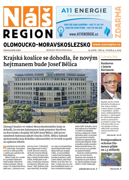 E-magazín Náš Region - Olomoucko/Moravskoslezsko 14/2024 - A 11 s.r.o.