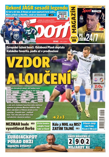 E-magazín Sport - 19.4.2024 - CZECH NEWS CENTER a. s.