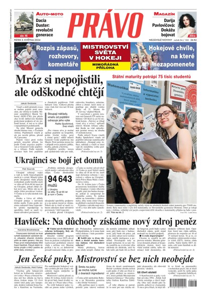 E-magazín Deník Právo - 3.5.2024 - Borgis, a.s.