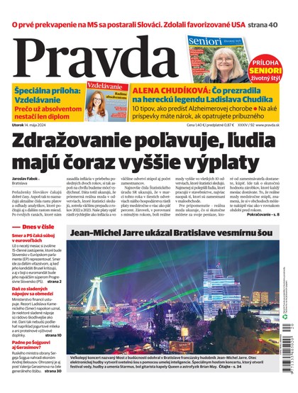 E-magazín Denník Pravda 14. 5. 2024 - OUR MEDIA SR a. s.