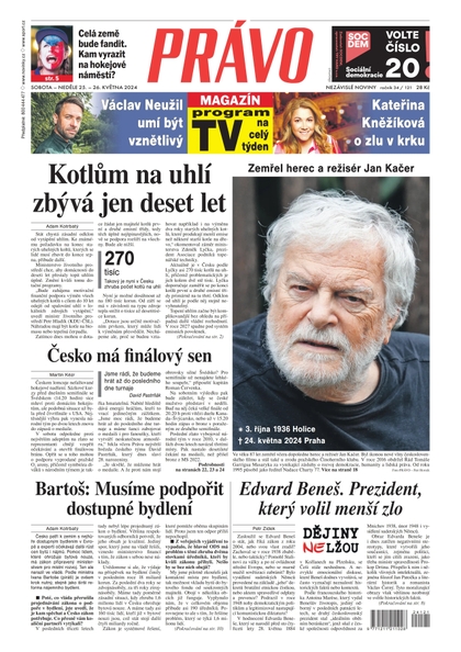 E-magazín Deník Právo - 25.5.2024 - Borgis, a.s.