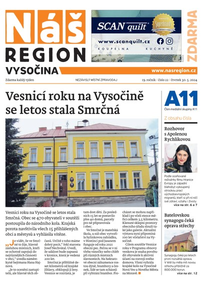 E-magazín Náš Region - Vysočina 22/2024 - A 11 s.r.o.