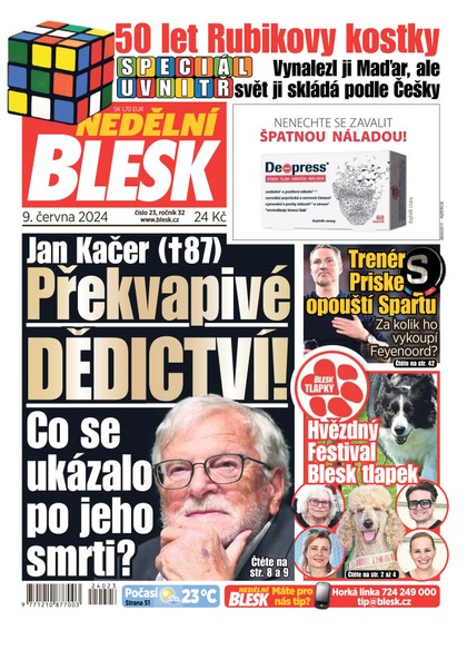 E-magazín NEDĚLNÍ BLESK - 09.06.2024 - CZECH NEWS CENTER a. s.