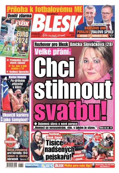 E-magazín Blesk - 10.06.2024 - CZECH NEWS CENTER a. s.