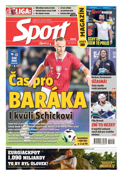 E-magazín Sport - 21.06.2024 - CZECH NEWS CENTER a. s.