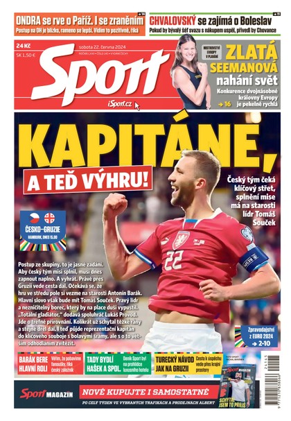 E-magazín Sport - 22.06.2024 - CZECH NEWS CENTER a. s.