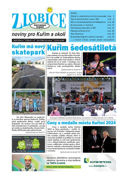 E-magazín Zlobice – noviny pro Kuřim a okolí 7-8/2024 - Noviny Zlobice