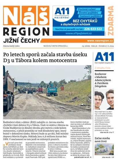 E-magazín Náš Region - Jižní Čechy 26/2024 - A 11 s.r.o.