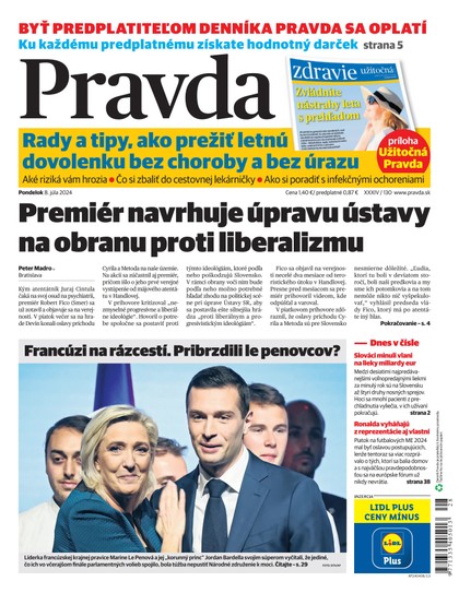 E-magazín Denník Pravda 08. 07. 2024 - OUR MEDIA SR a. s.