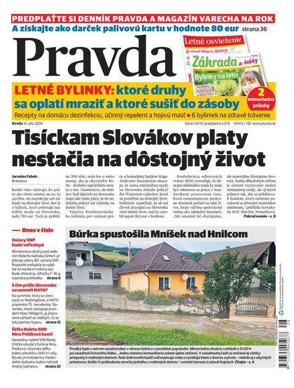 E-magazín Denník Pravda 10. 7. 2024 - OUR MEDIA SR a. s.