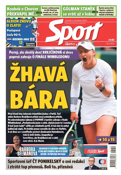 E-magazín Sport - 11.07.2024 - CZECH NEWS CENTER a. s.