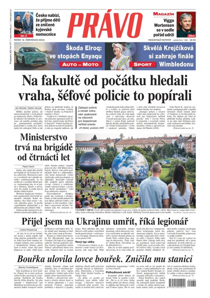 E-magazín Deník Právo - 12.7.2024 - Borgis, a.s.