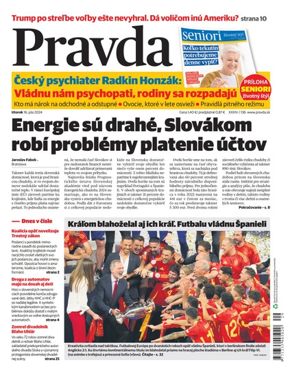 E-magazín Denník Pravda 16. 7. 2024 - OUR MEDIA SR a. s.