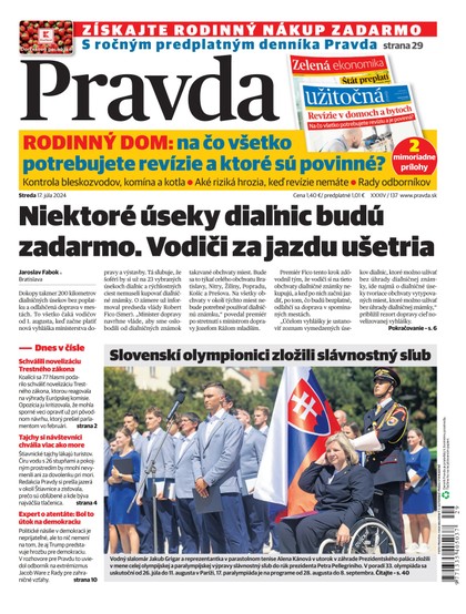 E-magazín Denník Pravda 17. 7. 2024 - OUR MEDIA SR a. s.