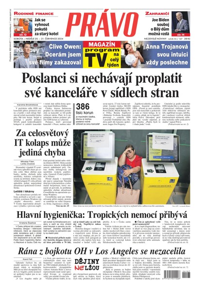 E-magazín Deník Právo - 20.7.2024 - Borgis, a.s.