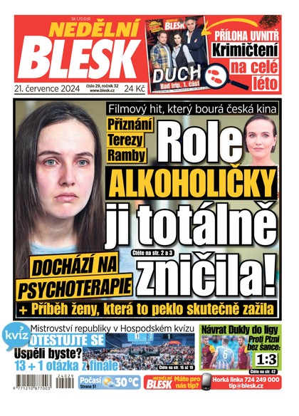 E-magazín NEDĚLNÍ BLESK - 21.07.2024 - CZECH NEWS CENTER a. s.