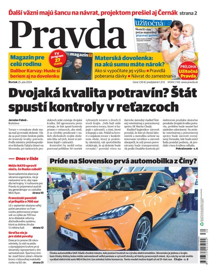 E-magazín Denník Pravda 25. 7. 2024 - OUR MEDIA SR a. s.