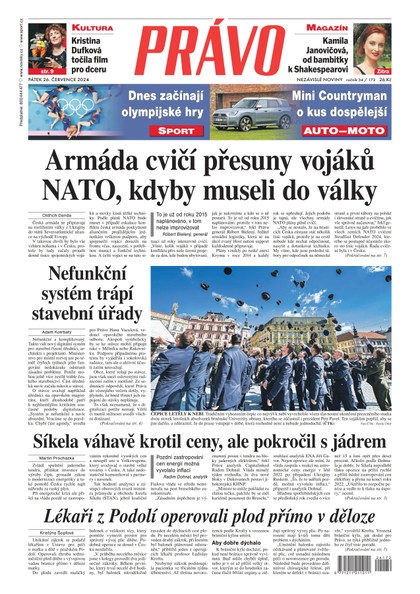 E-magazín Deník Právo - 26.7.2024 - Borgis, a.s.