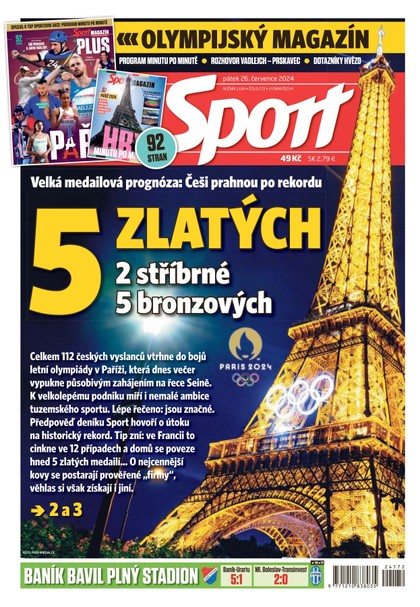 E-magazín Sport - 26.07.2024 - CZECH NEWS CENTER a. s.