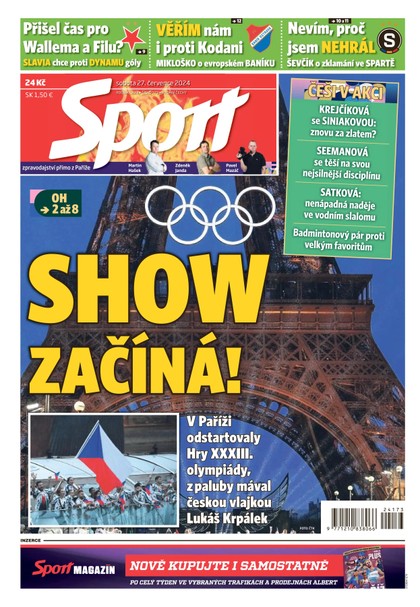 E-magazín Sport - 27.07.2024 - CZECH NEWS CENTER a. s.