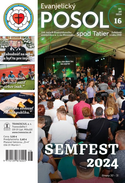 E-magazín Evanjelický posol spod Tatier 16/2024 - TRANOSCIUS a.s.