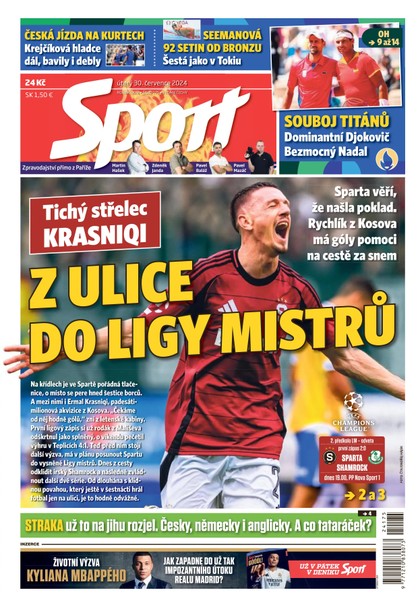 E-magazín Sport - 30.07.2024 - CZECH NEWS CENTER a. s.