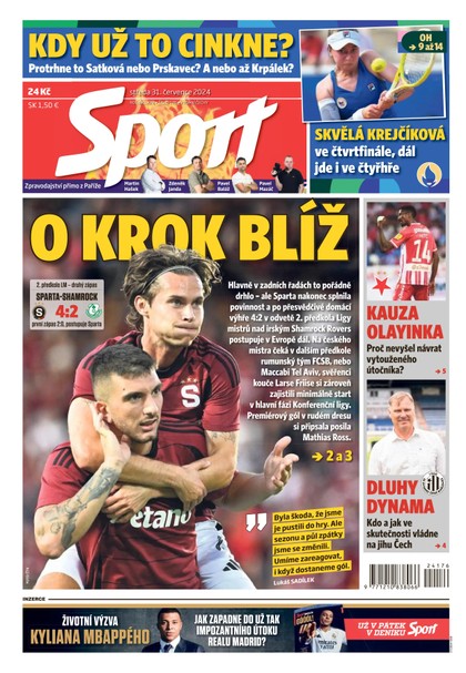 E-magazín Sport - 31.07.2024 - CZECH NEWS CENTER a. s.