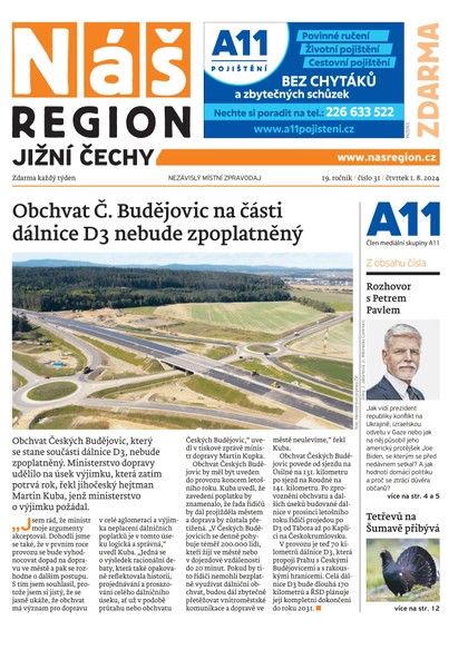 E-magazín Náš Region - Jižní Čechy 31/2024 - A 11 s.r.o.