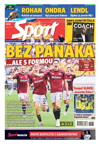 E-magazín Sport - 06.08.2024 - CZECH NEWS CENTER a. s.