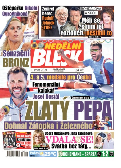 E-magazín NEDĚLNÍ BLESK - 11.08.2024 - CZECH NEWS CENTER a. s.