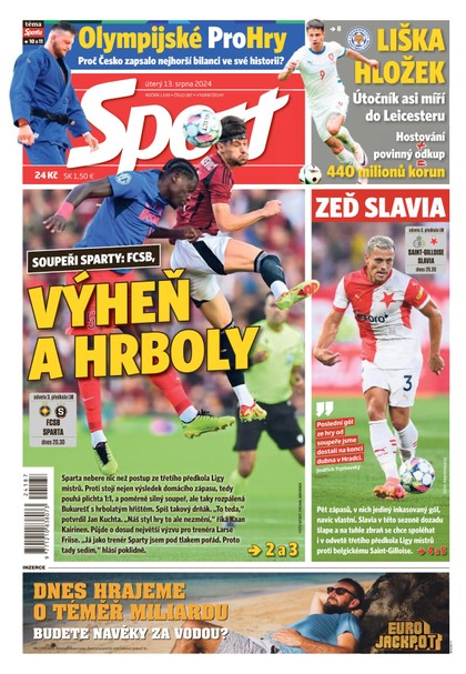 E-magazín Sport - 13.08.2024 - CZECH NEWS CENTER a. s.