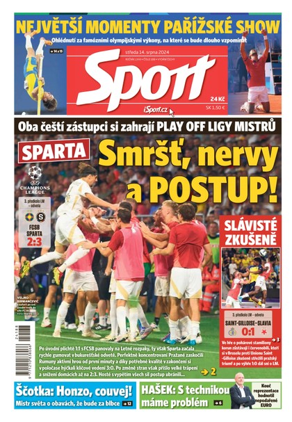 E-magazín Sport - 14.08.2024 - CZECH NEWS CENTER a. s.