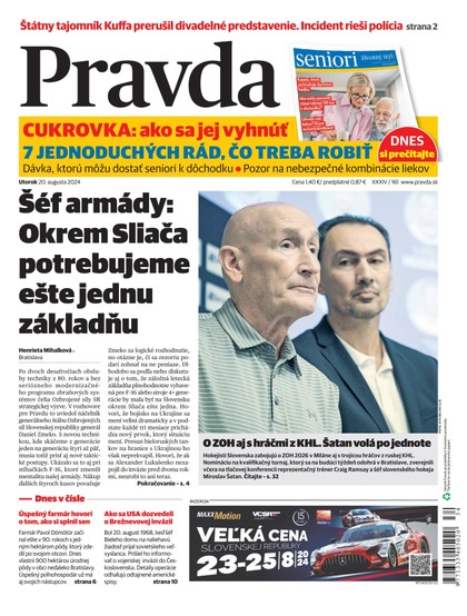 E-magazín Denník Pravda 20. 8. 2024 - OUR MEDIA SR a. s.