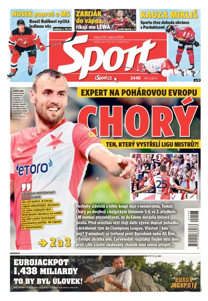 E-magazín Sport - 20.08.2024 - CZECH NEWS CENTER a. s.