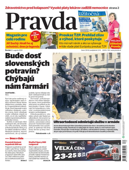 E-magazín Denník Pravda 22. 8. 2024 - OUR MEDIA SR a. s.