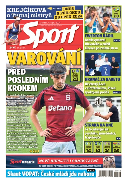 E-magazín Sport - 26.08.2024 - CZECH NEWS CENTER a. s.