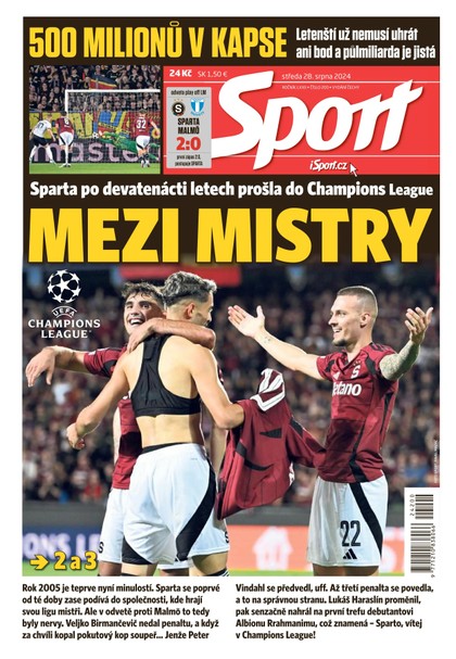 E-magazín Sport - 28.08.2024 - CZECH NEWS CENTER a. s.